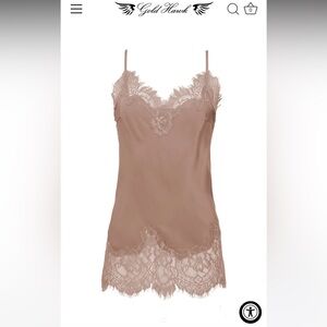 NWT never worn Coco Lace Silk Cami  Gold Hawk-Mauve
